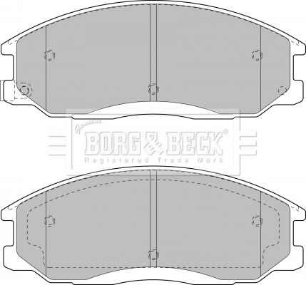 BORG & BECK Комплект тормозных колодок, дисковый тормоз BBP1789